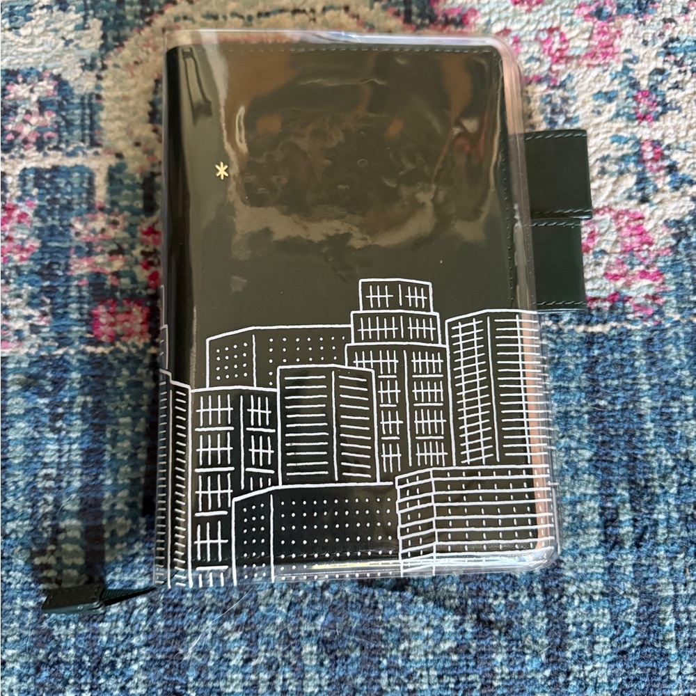 Black Cityscape Notebook Cover
